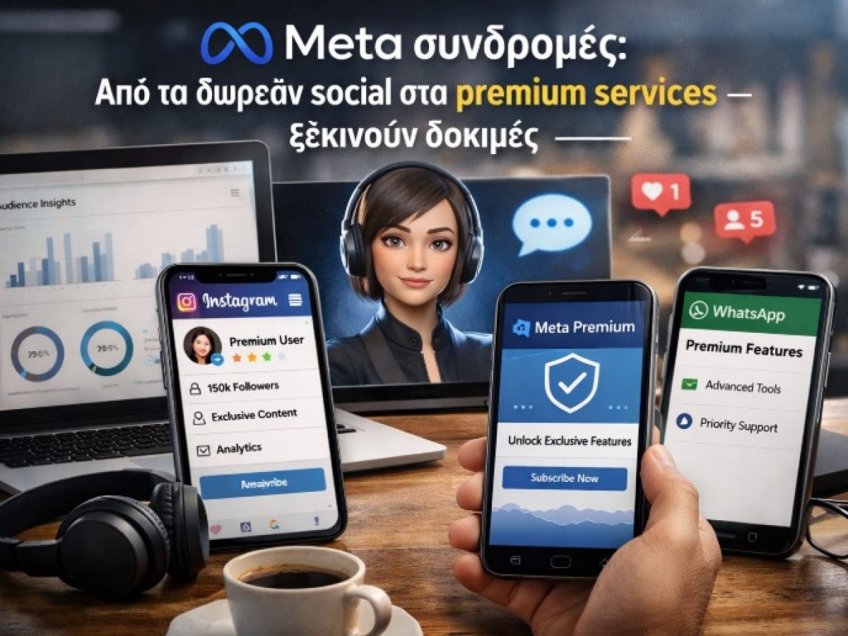 Meta &sigma;&upsilon;&nu;&delta;&rho;&omicron;&mu;έ&sigmaf;: &Alpha;&pi;ό &tau;&alpha; &delta;&omega;&rho;&epsilon;ά&nu; social &sigma;&epsilon; premium &upsilon;&pi;&eta;&rho;&epsilon;&sigma;ί&epsilon;&sigmaf; &ndash; &xi;&epsilon;&kappa;&iota;&nu;&omicron;ύ&nu; &delta;&omicron;&kappa;&iota;&mu;έ&sigmaf;