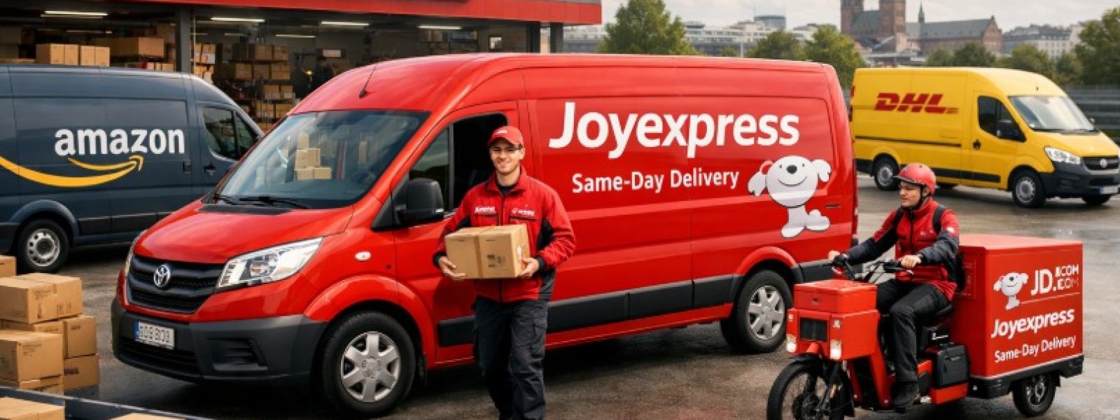 JD.com: &Tau;&omicron; Joyexpress &phi;έ&rho;&nu;&epsilon;&iota; Same‑Day Delivery &sigma;&tau;&eta;&nu; &Epsilon;&upsilon;&rho;ώ&pi;&eta; &kappa;&alpha;&iota; &alpha;&nu;&tau;&alpha;&gamma;&omega;&nu;ί&zeta;&epsilon;&tau;&alpha;&iota; DHL & Amazon