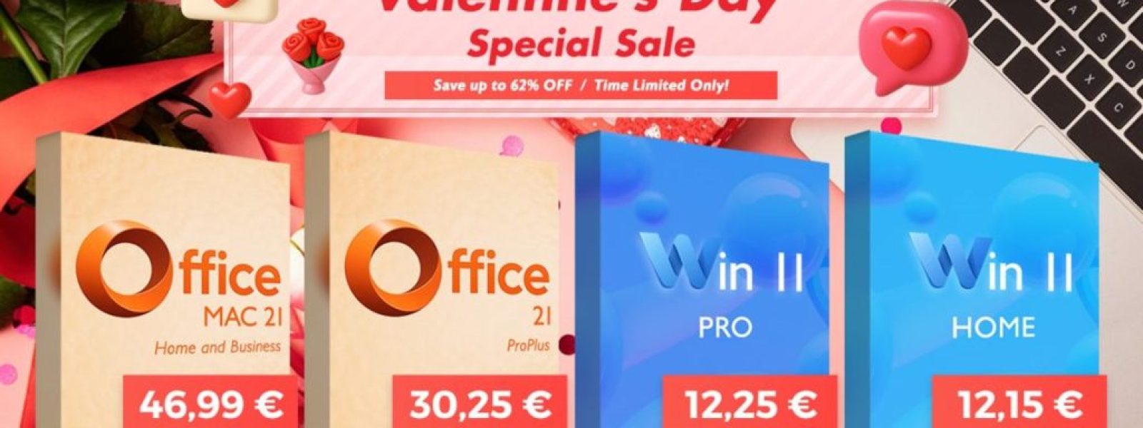 Δείξτε αγάπη στο PC σας: Windows 11 Pro και Office 2021 σε τιμές-έκπληξη για τον Άγιο Βαλεντίνο