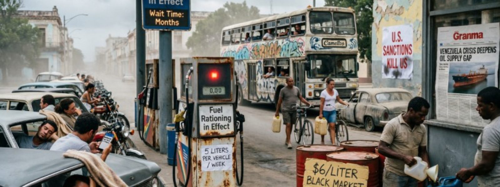 Κούβα χωρίς βενζίνη: δελτίο καυσίμων, αναμονές μηνών και μαύρη αγορά έως 6 δολάρια/λίτρο