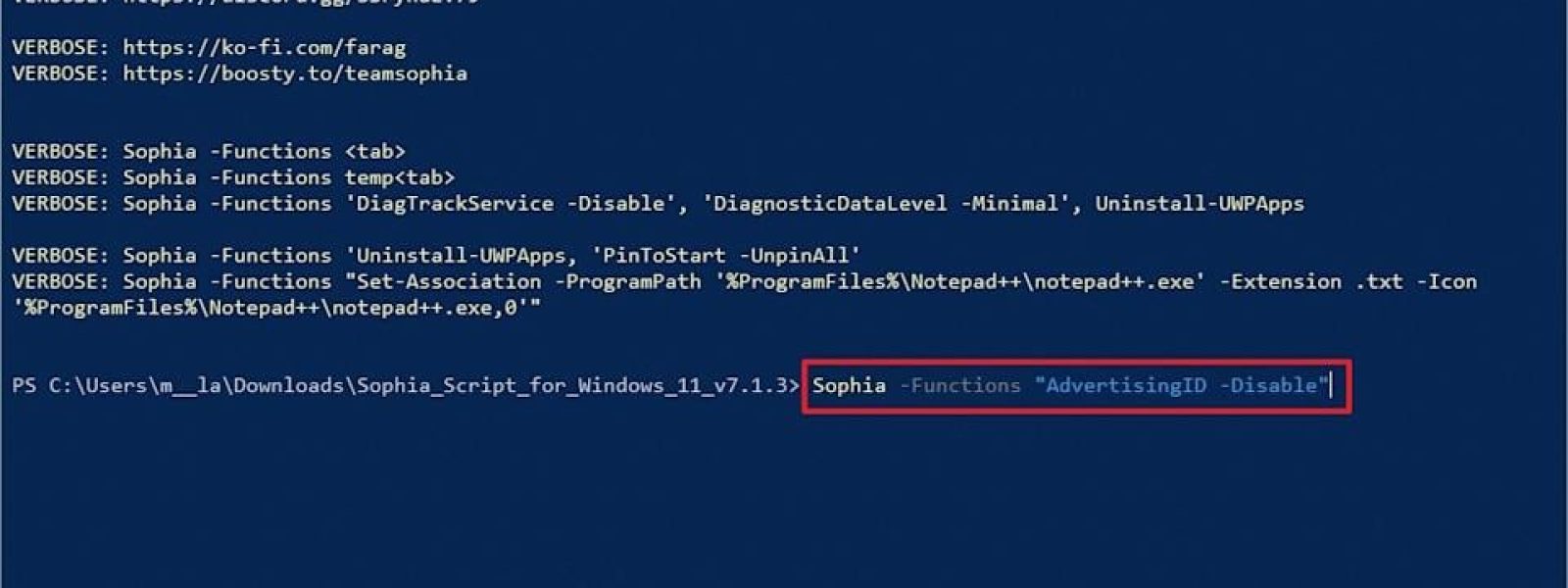 Sophia Script for Windows (24.02.2026)