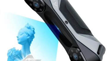 [#Ιστορικό_Χαμηλό] Creality Raptor 3D Scanner, Hybrid Blue Laser NIR, 60fps Scanning Speed, Objects Between 5-2000mm, 24-bit Full-Color Scan, 0.02mm Accuracy, Anti-shaking