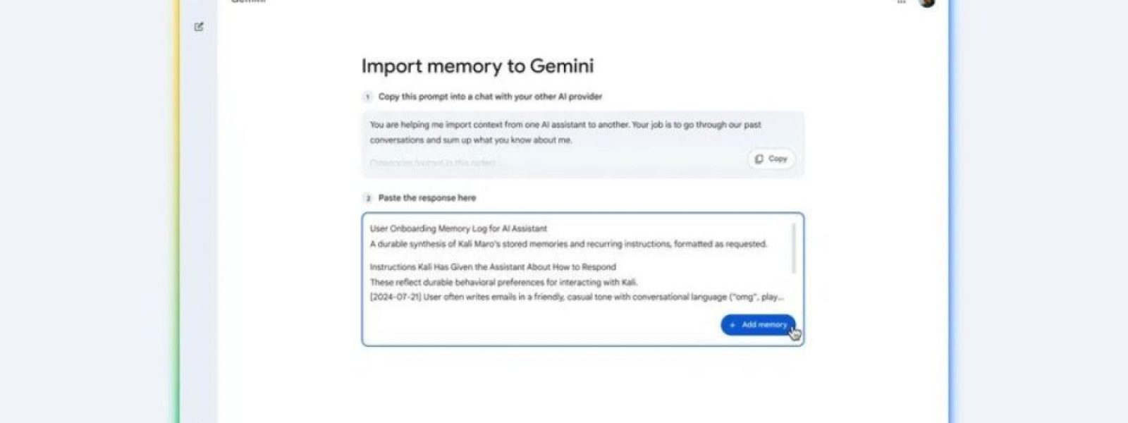 Νέα λειτουργία import στο Gemini: Εύκολη μετάβαση από άλλα AI chatbots