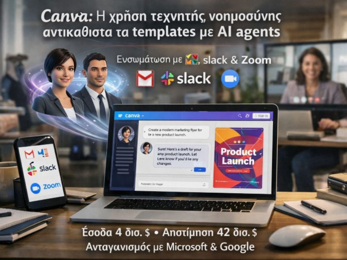 Canva: Η χρήση τεχνητής νοημοσύνης αντικαθιστά τα templates με AI agents