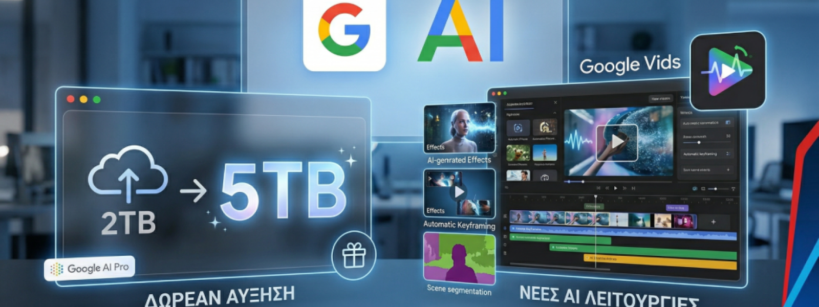 Google: Δωρεάν «αναβάθμιση» για τους συνδρομητές Google AI Pro – Εκτοξεύει τον αποθηκευτικό χώρο στα 5TB!