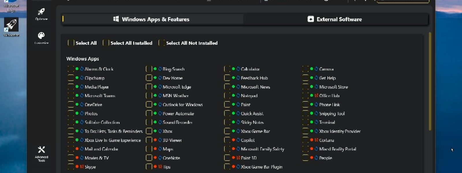 Winhance 26.04.21  πρόγραμμα βελτίωσης των Windows