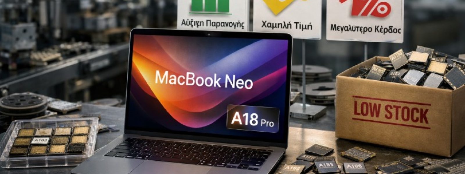Η Apple αντιμέτωπη με έλλειψη chips για το Macbook Neo