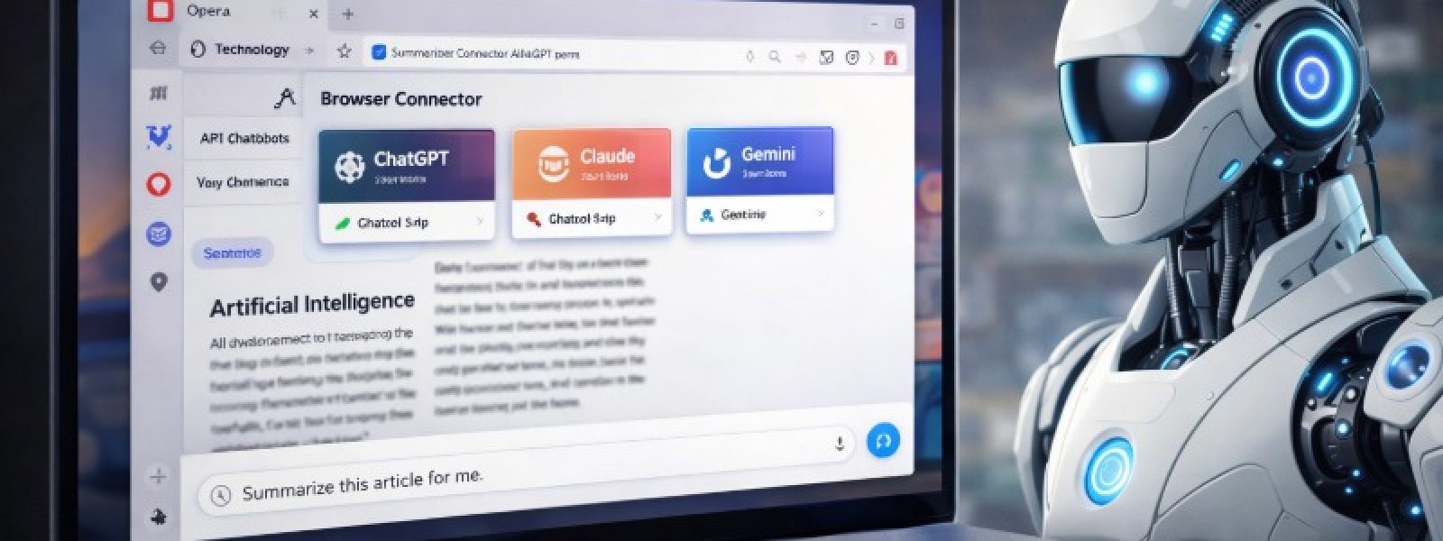 Η Opera λανσάρει το Browser Connector για ενσωμάτωση chatbot AI στους περιηγητές