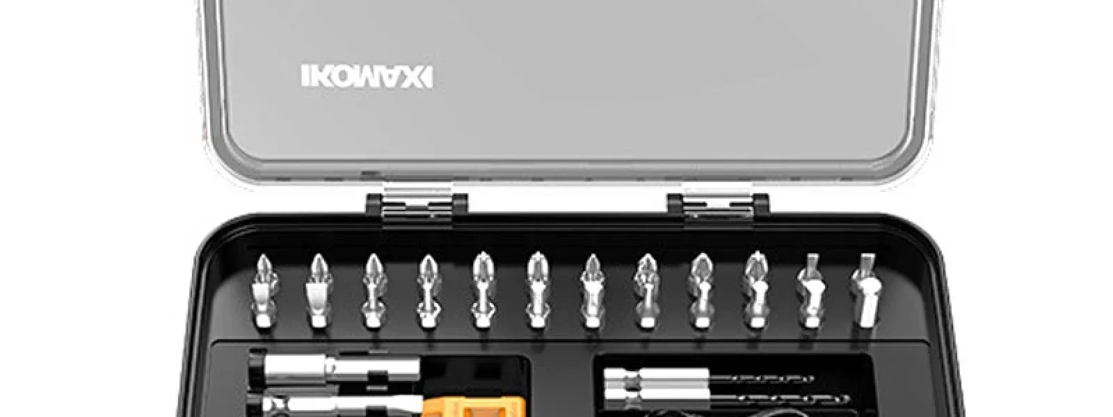 [#Ιστορικό_Χαμηλό] KOMAX V8: Ένα πανέμορφο ηλεκτρικό κατσαβίδι με 3 επίπεδα ροπής και 31 εξαρτήματα