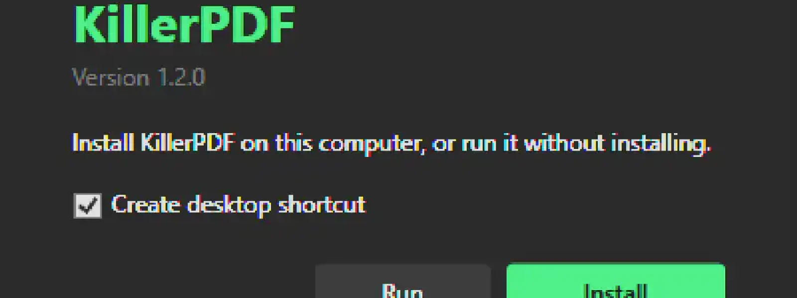 Killer PDF 1.2.1 portable PDF editor χωρίς τηλεμετρία