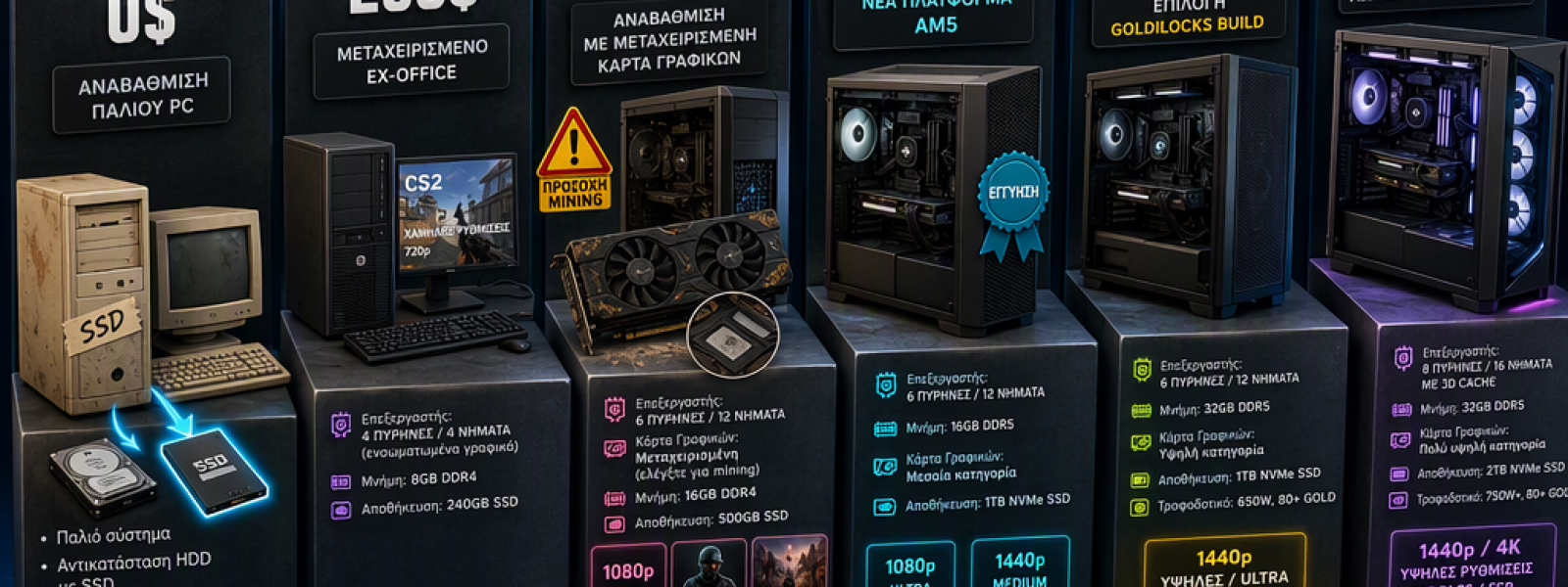 &Kappa;ά&theta;&epsilon; &epsilon;&pi;ί&pi;&epsilon;&delta;&omicron; PC Build &sigma;&epsilon; 15 &lambda;&epsilon;&pi;&tau;ά: &pi;&omicron;&iota;&omicron; &tau;&alpha;&iota;&rho;&iota;ά&zeta;&epsilon;&iota; &sigma;&epsilon; &sigma;έ&nu;&alpha; &kappa;&alpha;&iota; &gamma;&iota;&alpha;&tau;ί